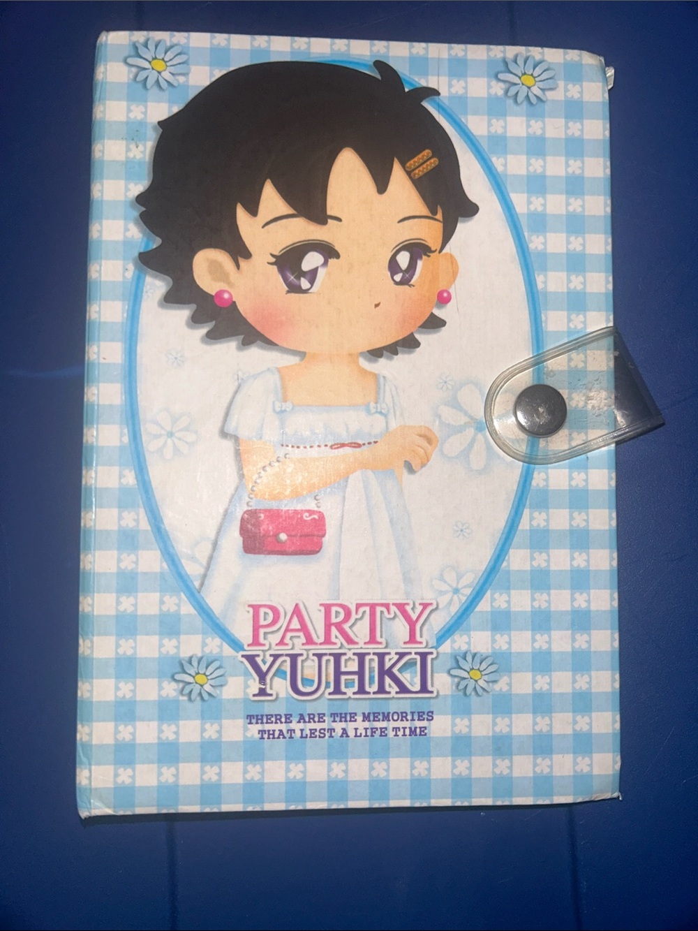 Blue Plaid Cute Girl Journal